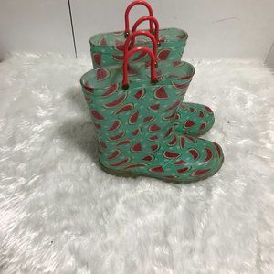 Cute Watermelon Print Rain Boots casual activewear Design Girl's Size 2 - 224858